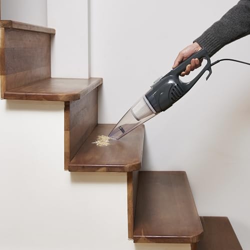 Amazon Basics Aspirador Vertical 2 en 1 con Cable, Motor ECO, Filtro HEPA, Diseño Ligero, Color Negro