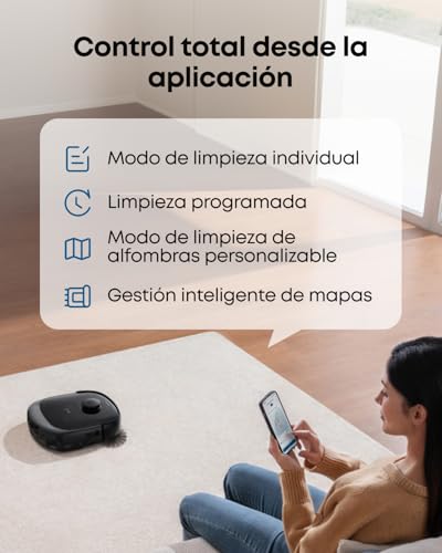 Robot Aspirador eufy Omni E28 con Estación Todo en Uno, Succión de 20.000 Pa, Sistema HydroJet y Cepillos DuoSpiral