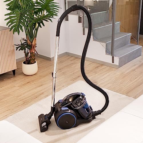 Cecotec Conga Rockstar Multicyclonic XXL Aspirador de Trineo sin Bolsa, 800 W, 20 kPa, Capacidad de 4 L, Filtros de Alta Eficiencia, Tubo Telescópico Metálico, Alcance de 9 m