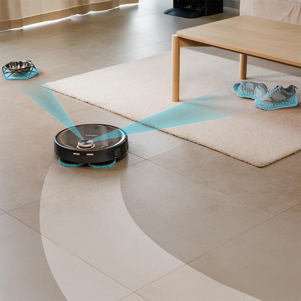 Robot Aspirador Cecotec Conga 13090 Spin Revolution Home&Wash Essential con Base de Autovaciado, Mopas Giratorias, 7000 Pa de Succión, Navegación Láser, Cepillos de Silicona y Lateral, Conectividad Bluetooth y WiFi 2,4/5 GHz, Control por App