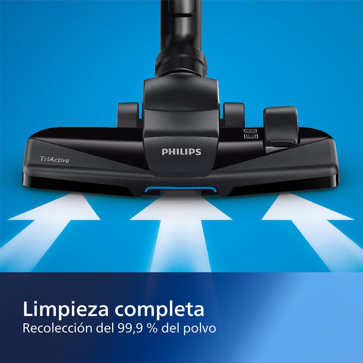 Philips PowerPro Compact Serie 3000 Aspirador de Mano sin Bolsa, 900 W, Depósito Integrado, Filtro HEPA y Boquilla TriActive (FC9332/09)