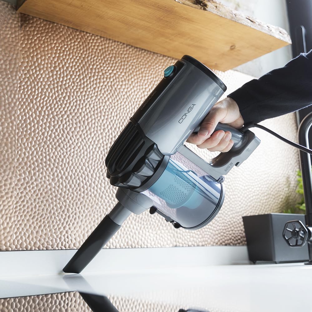Cecotec Conga Thunderbrush 560 Aspirador Vertical 2 en 1, 600 W, Tecnología Ciclónica, Filtro de Alta Eficiencia, 6 m de Alcance, con 2 Accesorios