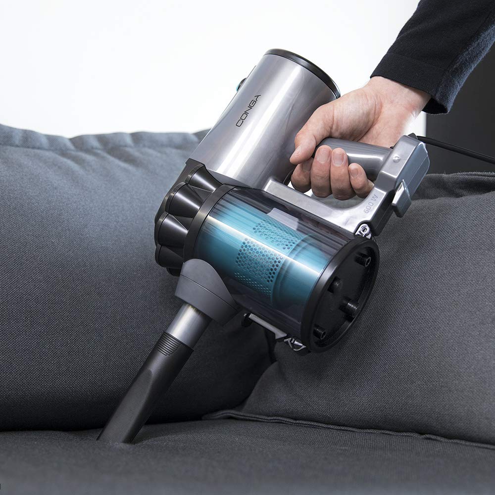 Cecotec Conga Thunderbrush 560 Aspirador Vertical 2 en 1, 600 W, Tecnología Ciclónica, Filtro de Alta Eficiencia, 6 m de Alcance, con 2 Accesorios