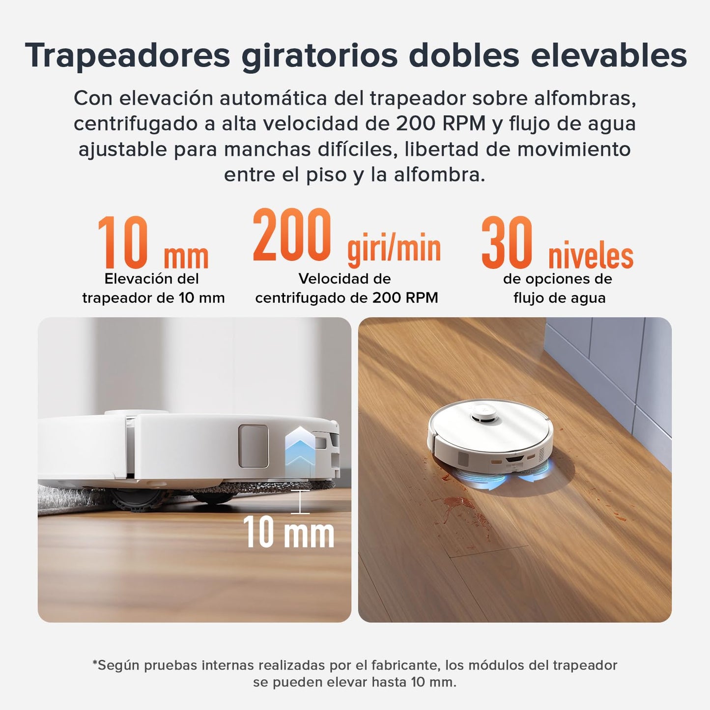 roborock Qrevo Curv S5X Set Robot Aspiradora, Succión HyperForce® de 18500Pa, Cepillo Principal DuoDivide®, Cepillo Lateral en FlexiAr™ ARC, Reactive Tech, Base multifunción 3.0, Blanco