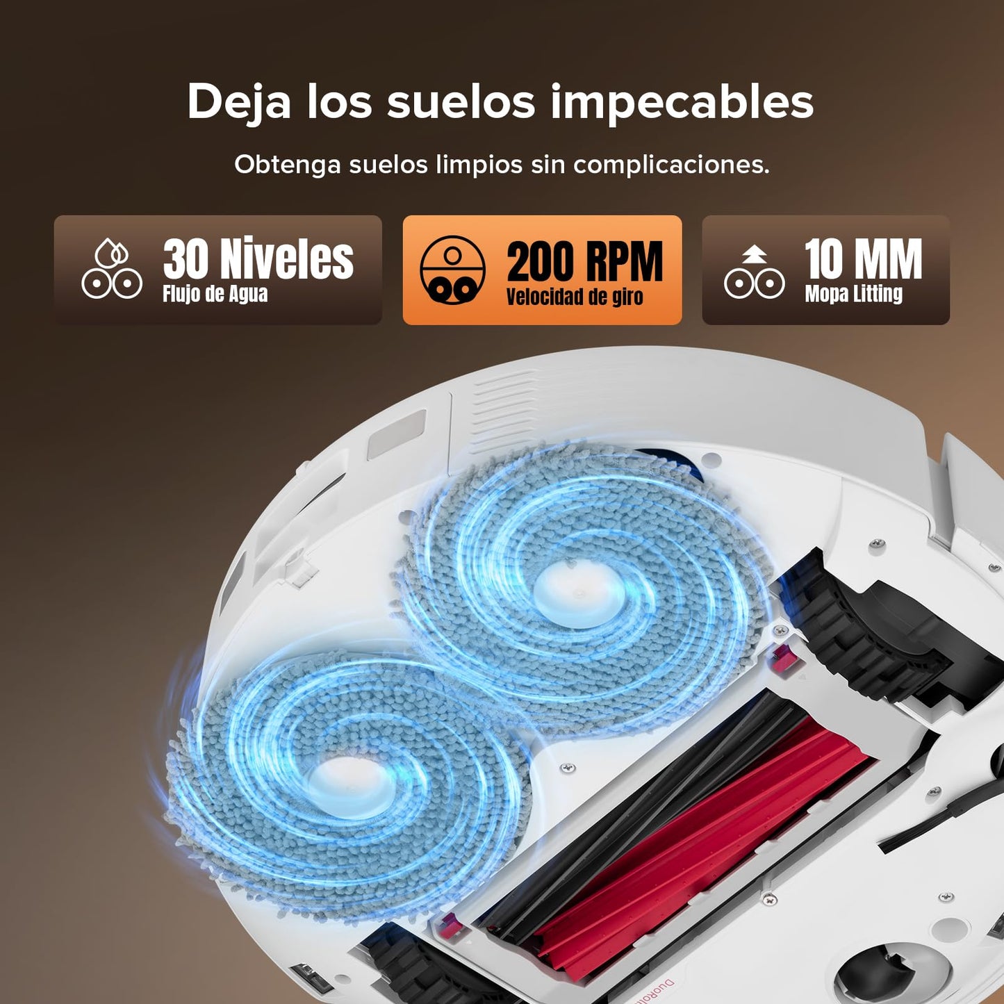roborock Qrevo Master Set Robot Aspirador 10000 Pa, Cepillo DuoRoller, FlexiArm Design™, HyperForce®, Base multifunción 3.0, Agua Caliente a 60°C, además 2 Paños de Limpieza, Blanco