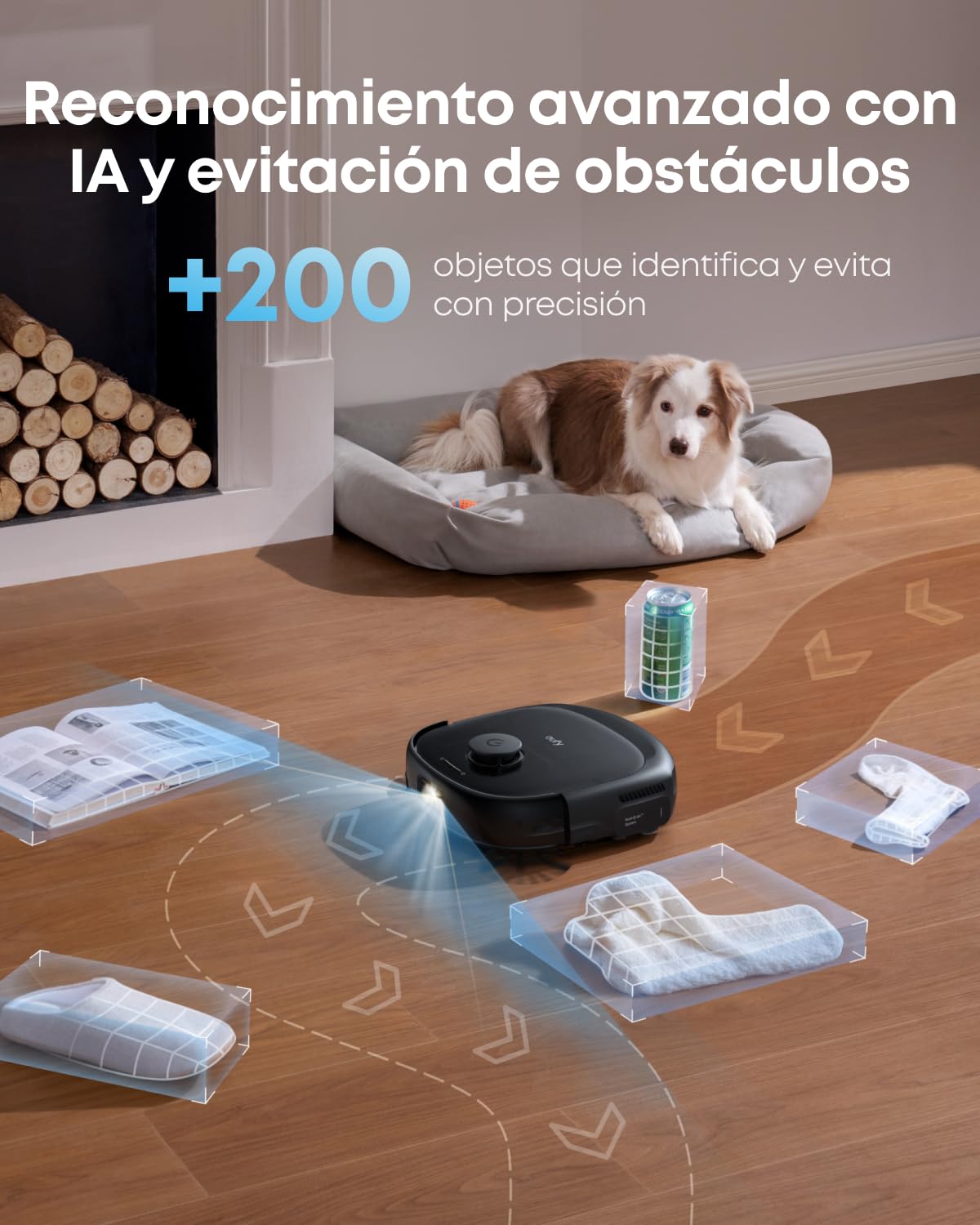 Robot Aspirador eufy Omni E28 con Estación Todo en Uno, Succión de 20.000 Pa, Sistema HydroJet y Cepillos DuoSpiral