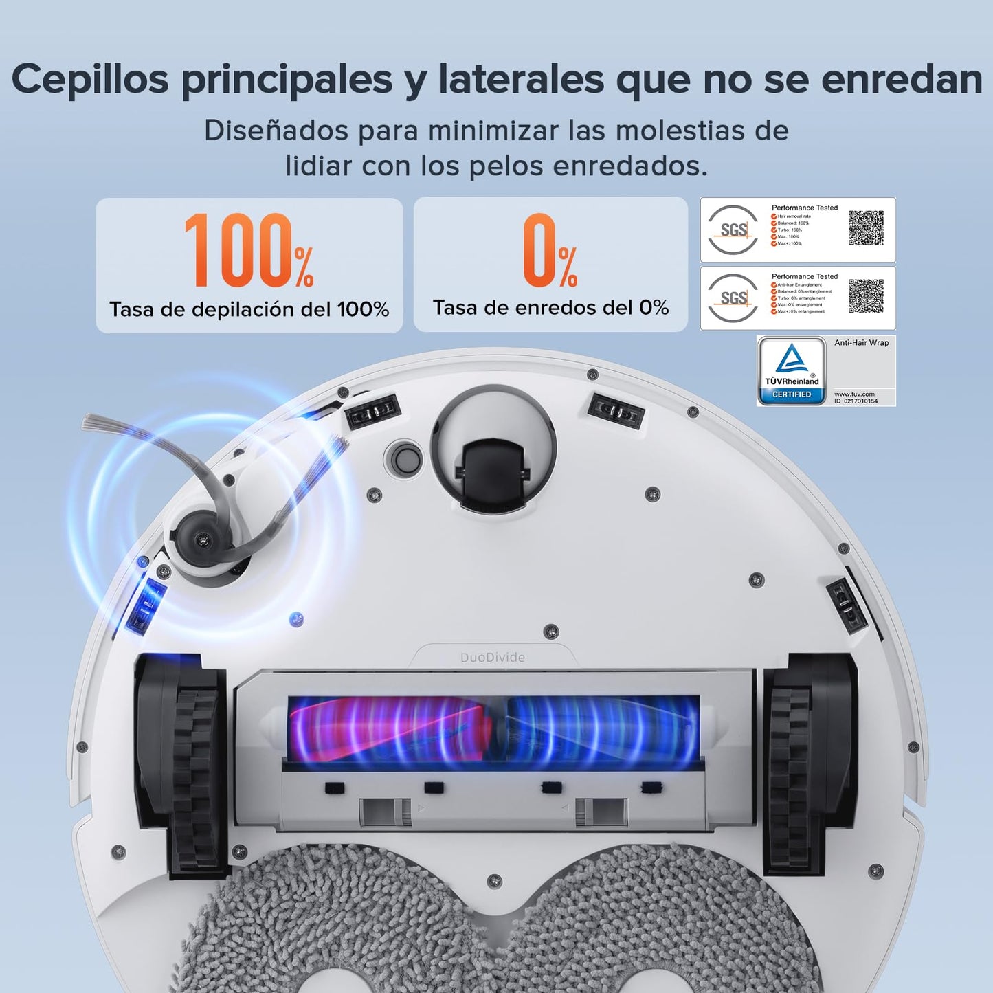 roborock Qrevo Curv S5X Set Robot Aspiradora, Succión HyperForce® de 18500Pa, Cepillo Principal DuoDivide®, Cepillo Lateral en FlexiAr™ ARC, Reactive Tech, Base multifunción 3.0, Blanco