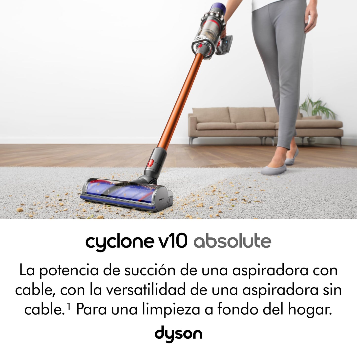 Dyson Cyclone V10 Absolute aspiradora sin Cable (níquel/Cobre)