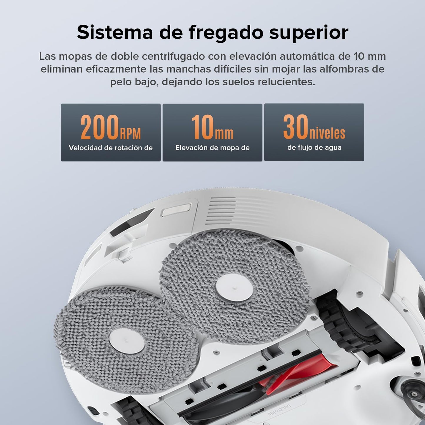 roborock Qrevo Edge S5A Robot Aspirador y Fregasuelos 18.500 Pa, Sin Enredos, FlexiArm Cepillo Lateral y Mopa, Lavado con Mopa de Agua Caliente y Autolimpieza, Secado con Aire Caliente, Blanco