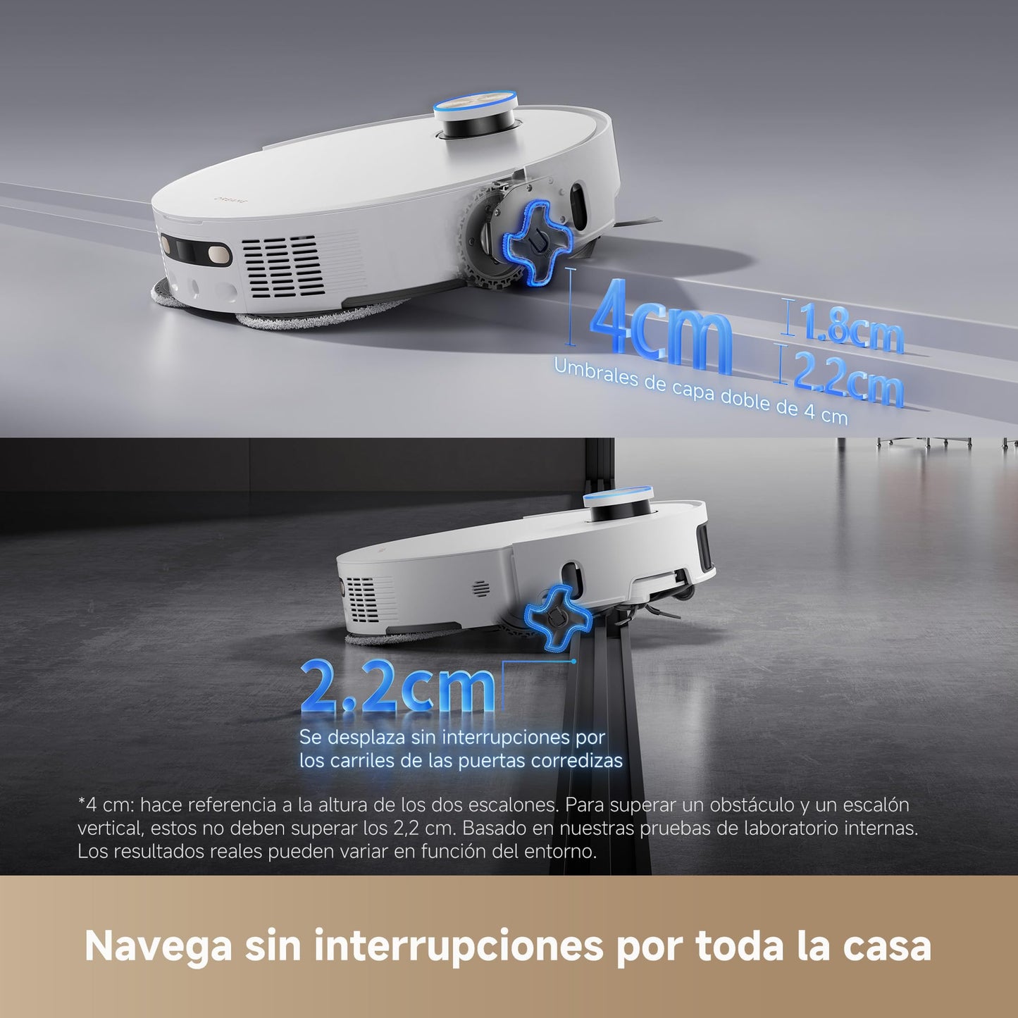 DREAME L50 Pro Ultra Robot Aspirador y Fregasuelos, Succión de 19.500 Pa, Autolimpieza de Mopas, Detección Inteligente de Obstáculos, Limpieza con Agua Caliente a 75 °C, Cámara para Mascotas
