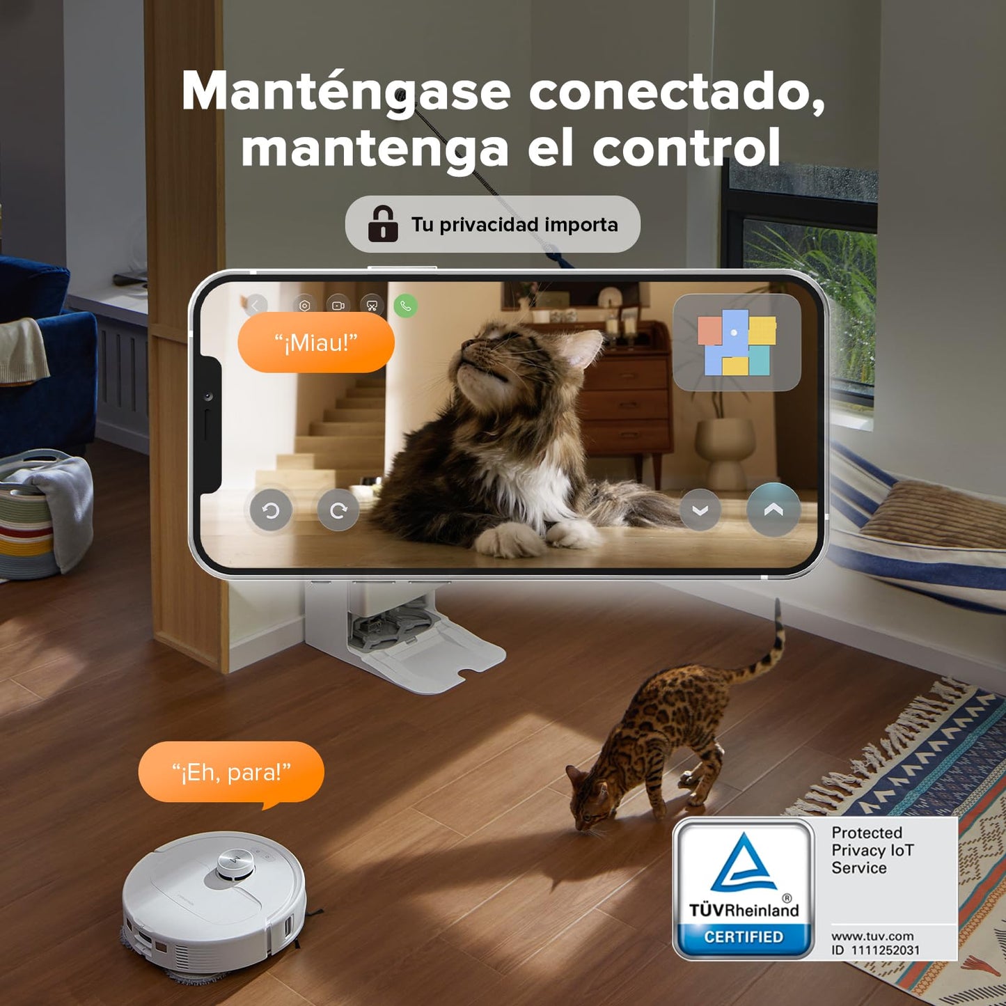 roborock Qrevo Master Set Robot Aspirador 10000 Pa, Cepillo DuoRoller, FlexiArm Design™, HyperForce®, Base multifunción 3.0, Agua Caliente a 60°C, además 2 Paños de Limpieza, Blanco