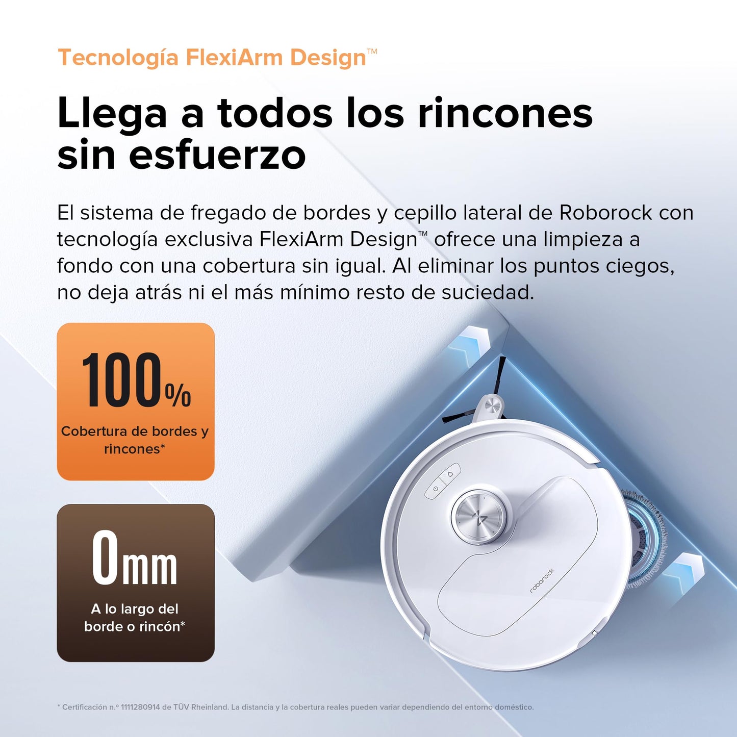 roborock Qrevo Master Set Robot Aspirador 10000 Pa, Cepillo DuoRoller, FlexiArm Design™, HyperForce®, Base multifunción 3.0, Agua Caliente a 60°C, además 2 Paños de Limpieza, Blanco