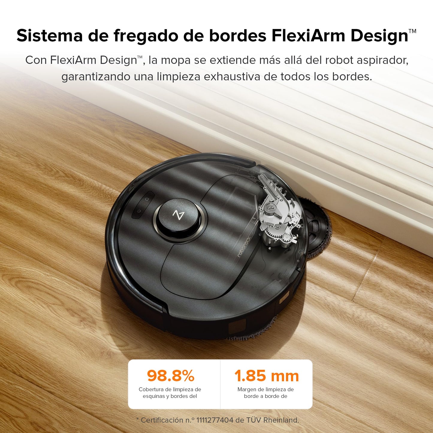 roborock Qrevo Pro Robot Aspirador Base de Carga Todo en uno, FlexiArm Design, Aspiradora y friegasuelo 7000 Pa, Trapeadores de Doble Giro, HyperForce, Reactive Al, Negro