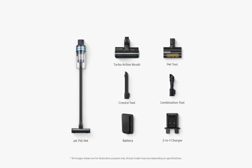 Samsung Aspiradora Cable Jet 75E Pet 200W, con Cepillo para Mascotas VS20B75AGR5/WA