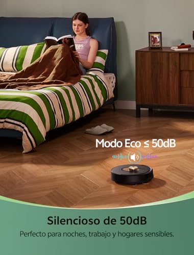 Robot Aspirador y Fregasuelos Vexilar W9 con Succión de 5000 Pa, Navegación Láser, Mapeo Multicapa y Larga Autonomía – Ideal para Suelos, Alfombras y Pelo de Mascotas