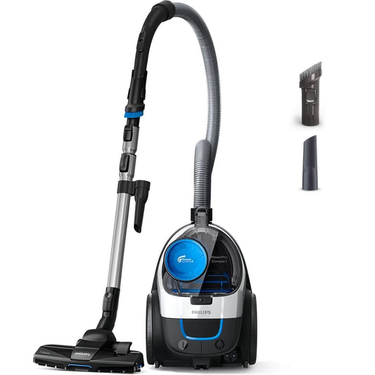 Philips PowerPro Compact Serie 3000 Aspirador de Mano sin Bolsa, 900 W, Depósito Integrado, Filtro HEPA y Boquilla TriActive (FC9332/09)