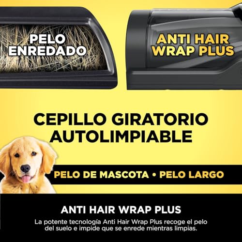 Shark PowerDetect Clean & Empty Aspiradora sin cable, DuoClean Detect, limpieza inversa, base de autovaciado de 2 l, Anti-Hair Wrap Plus, autonomía de 70 min, cepillos multisuperficie, gris, IP3251EUT