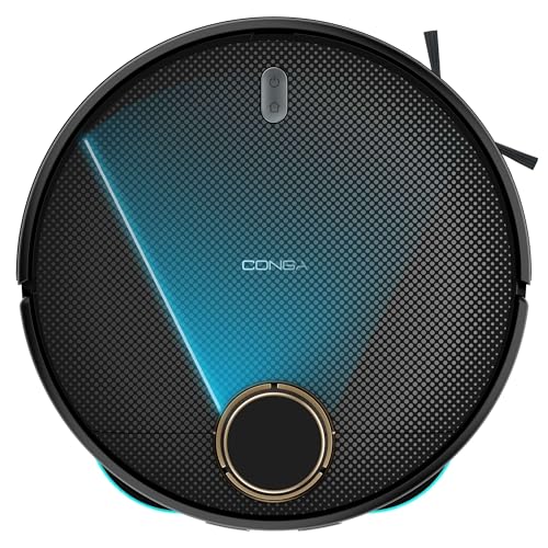 Robot Aspirador Cecotec Conga 13090 Spin Revolution Home&Wash Essential con Base de Autovaciado, Mopas Giratorias, 7000 Pa de Succión, Navegación Láser, Cepillos de Silicona y Lateral, Conectividad Bluetooth y WiFi 2,4/5 GHz, Control por App