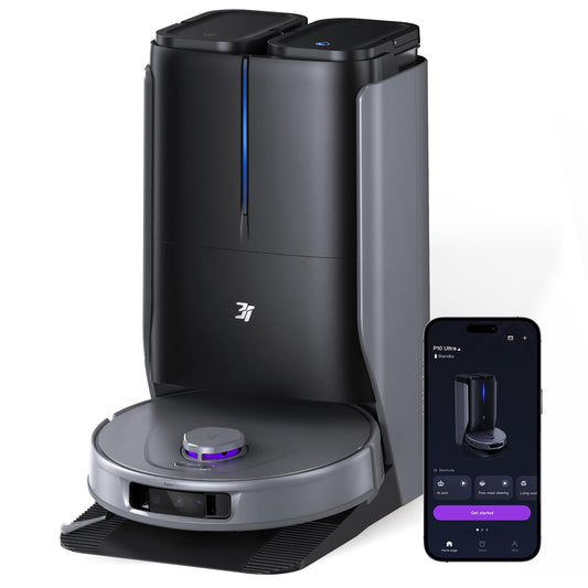 3i P10 Ultra Robot Aspirador y Fregasuelos, mopa Extensible, 18.000 Pa, Lavado con Agua Caliente, Secado, Vaciado y Rellenado automáticos, detección y esquiva de obstáculos con IA