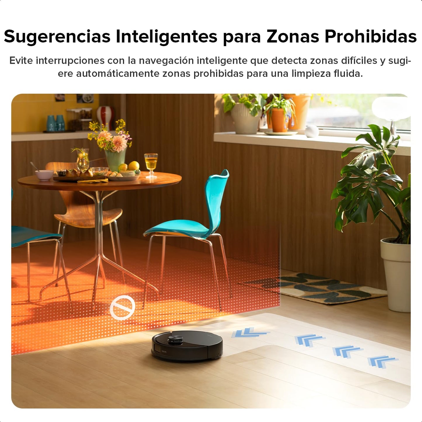 Roborock Q10 S5 Robot Aspirador y Fregasuelos, Succión HyperForce de 10.000 Pa, Navegación LiDAR PreciSense, Tecnología de Evitación de Obstáculos Reactive Tech, Sistema Doble Antienredos – Negro
