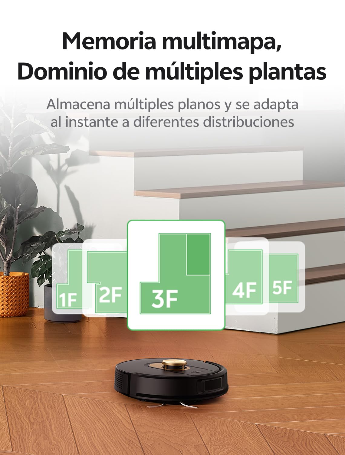 Robot Aspirador y Fregasuelos Vexilar W9 con Succión de 5000 Pa, Navegación Láser, Mapeo Multicapa y Larga Autonomía – Ideal para Suelos, Alfombras y Pelo de Mascotas
