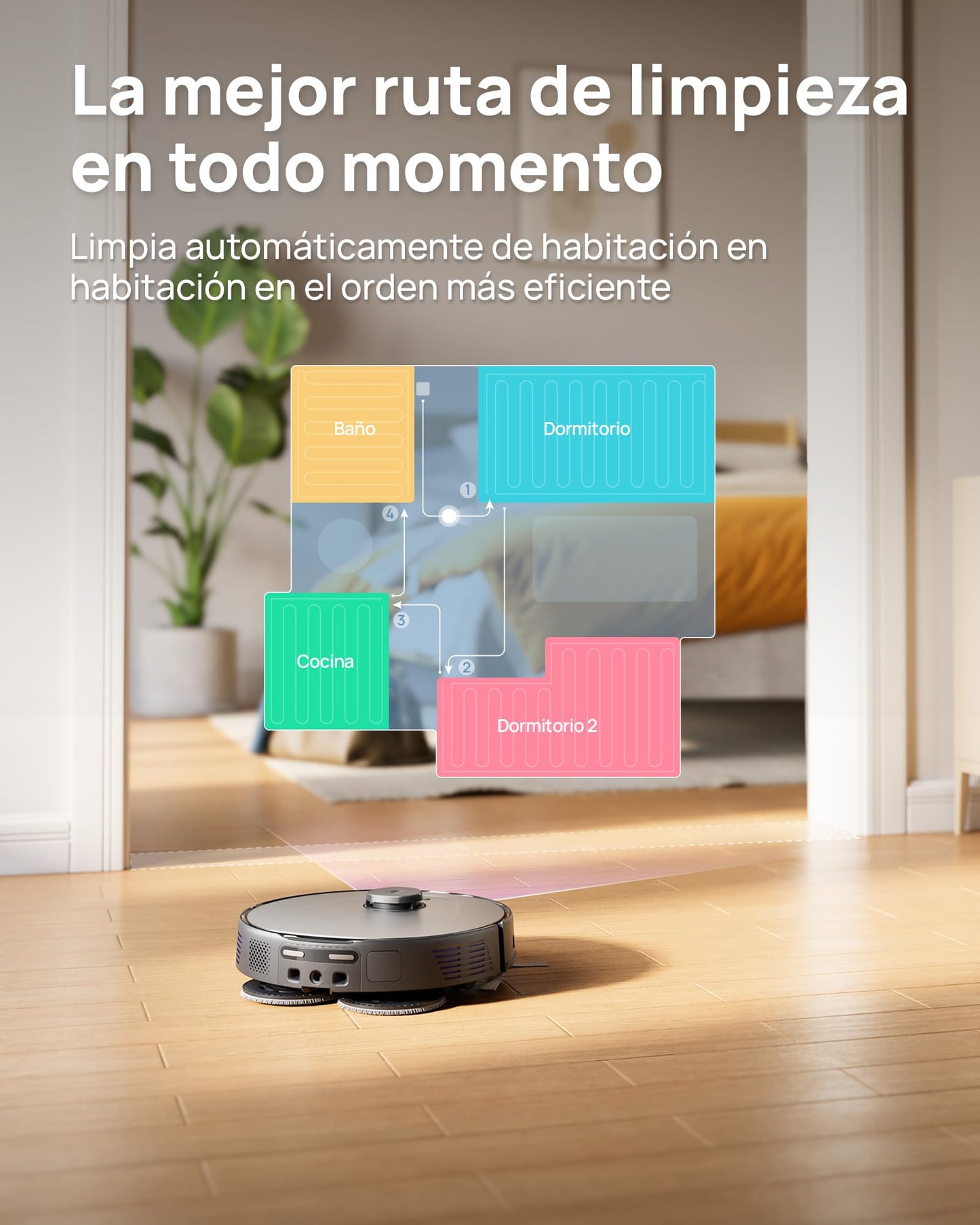 3i P10 Ultra Robot Aspirador y Fregasuelos, mopa Extensible, 18.000 Pa, Lavado con Agua Caliente, Secado, Vaciado y Rellenado automáticos, detección y esquiva de obstáculos con IA
