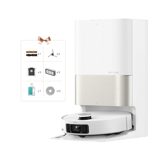 DREAME X50 Ultra Complete Robot Aspirador y Fregasuelos, Succión de 20.000 Pa, Supera Obstáculos de hasta 6 cm, Radar Inteligente, Limpieza de Esquinas y Control por App – Color Blanco