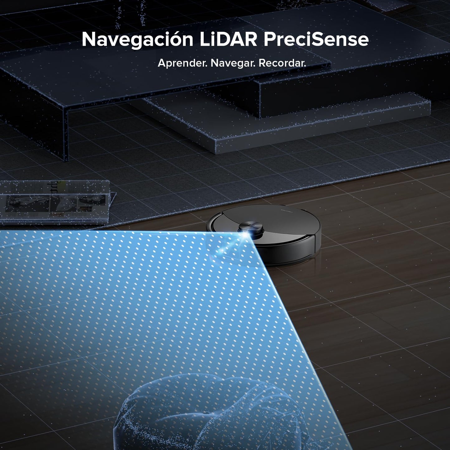 Roborock Q10 S5 Robot Aspirador y Fregasuelos, Succión HyperForce de 10.000 Pa, Navegación LiDAR PreciSense, Tecnología de Evitación de Obstáculos Reactive Tech, Sistema Doble Antienredos – Negro