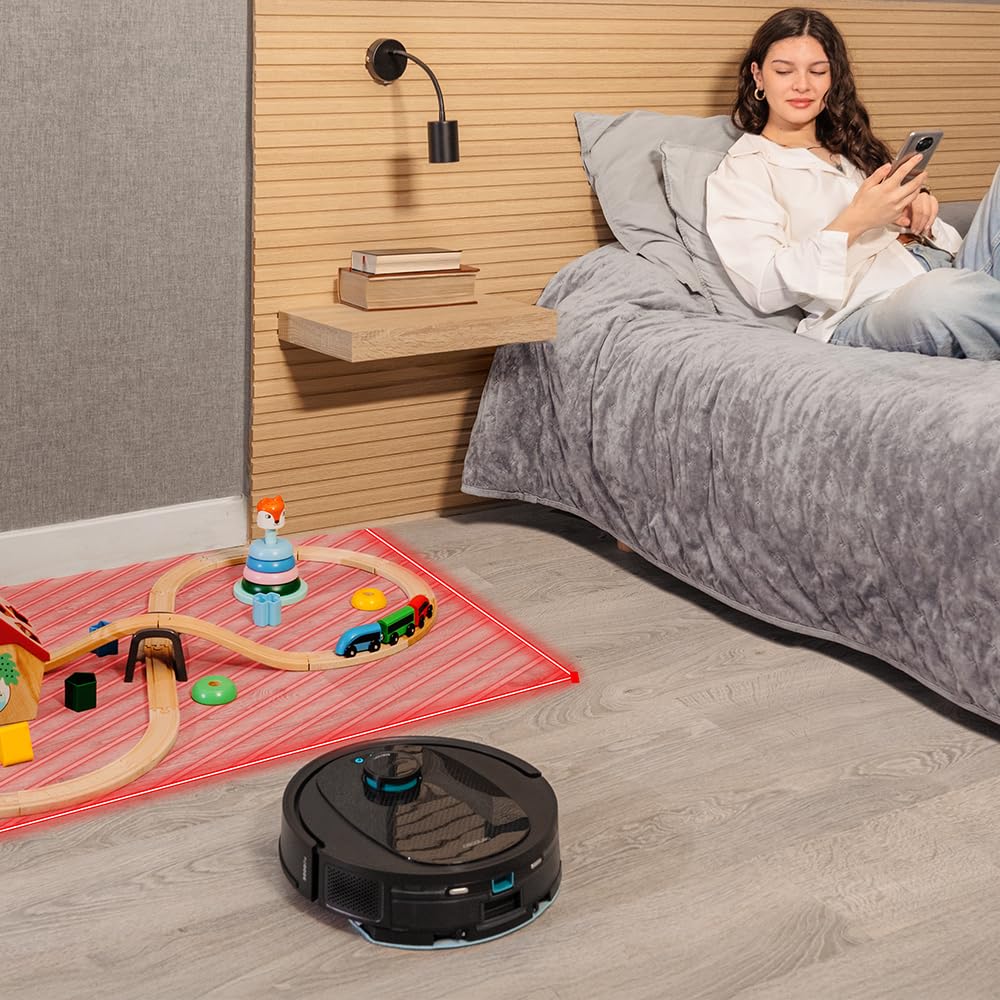 Robot Aspirador Cecotec Conga 7690 Immortal MAX Home M con Base de Autovaciado, Navegación Láser, 5000 Pa de Succión, 220 min de Autonomía, Depósito 2,5 L, Control por App y Función 4 en 1: Barre, Aspira, Friega y Pasa la Mopa