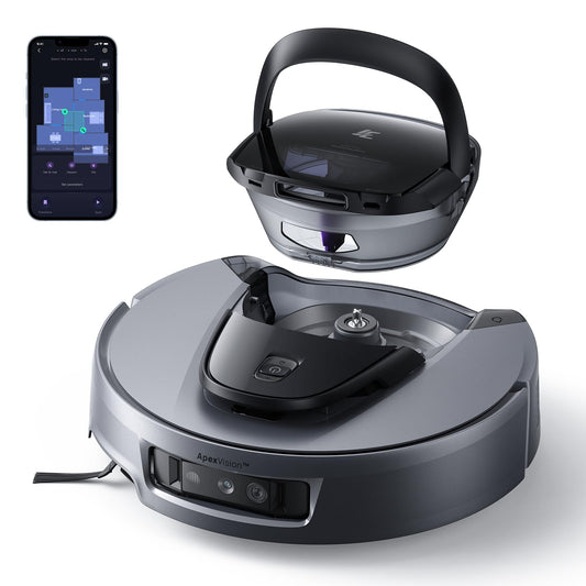3i Robot Aspirador y fregasuelos G10+ con Sistema de compactación Interna de Suciedad, hasta 60 días sin vaciar, Cepillo y mopa Extensibles, 18.000 Pa y navegación Inteligente