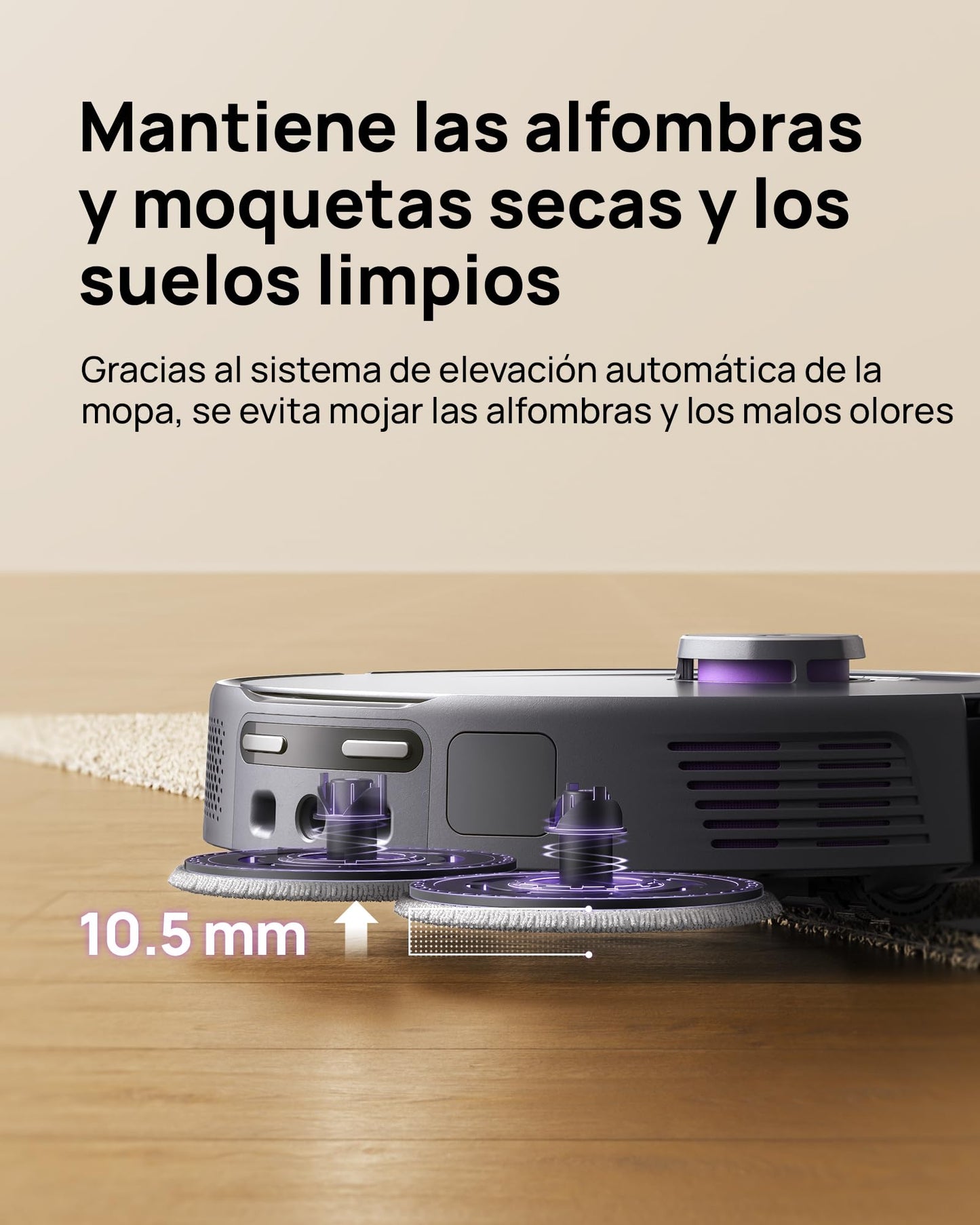 3i P10 Ultra Robot Aspirador y Fregasuelos, mopa Extensible, 18.000 Pa, Lavado con Agua Caliente, Secado, Vaciado y Rellenado automáticos, detección y esquiva de obstáculos con IA