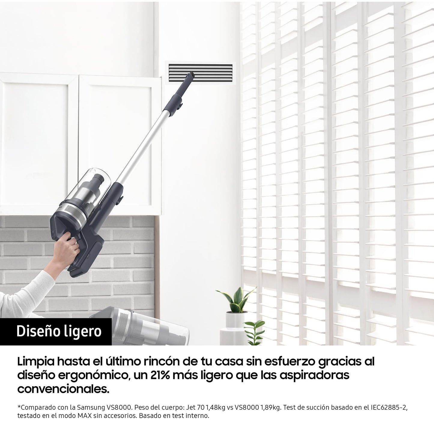 Samsung Aspiradora Cable Jet 75E Pet 200W, con Cepillo para Mascotas VS20B75AGR5/WA