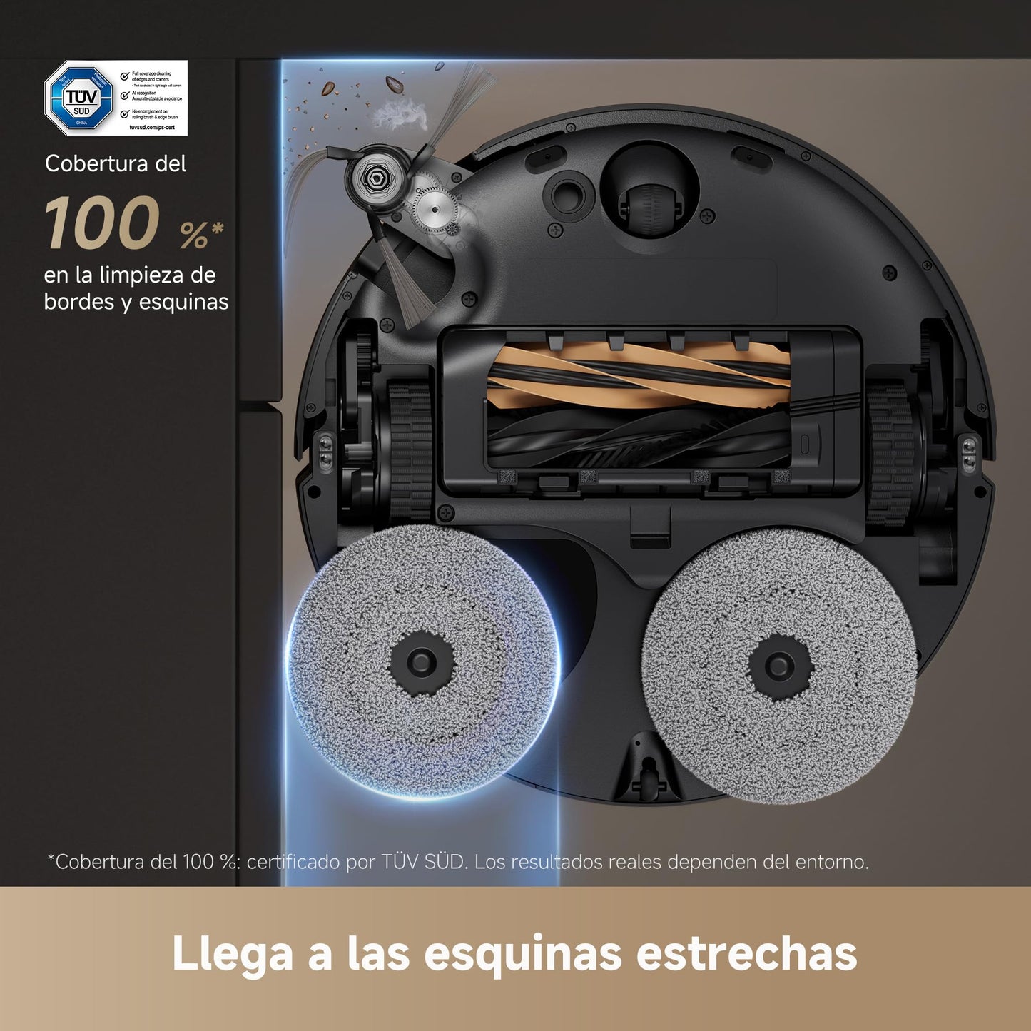 DREAME X50 Ultra Complete Robot Aspirador y Fregasuelos, 20000Pa Succión, Overcoming Obstacles hasta 6 CM, Control de Radar Elevado y Bajado, Limpieza a Fondo de Esquina a Borde, App Control, Negro