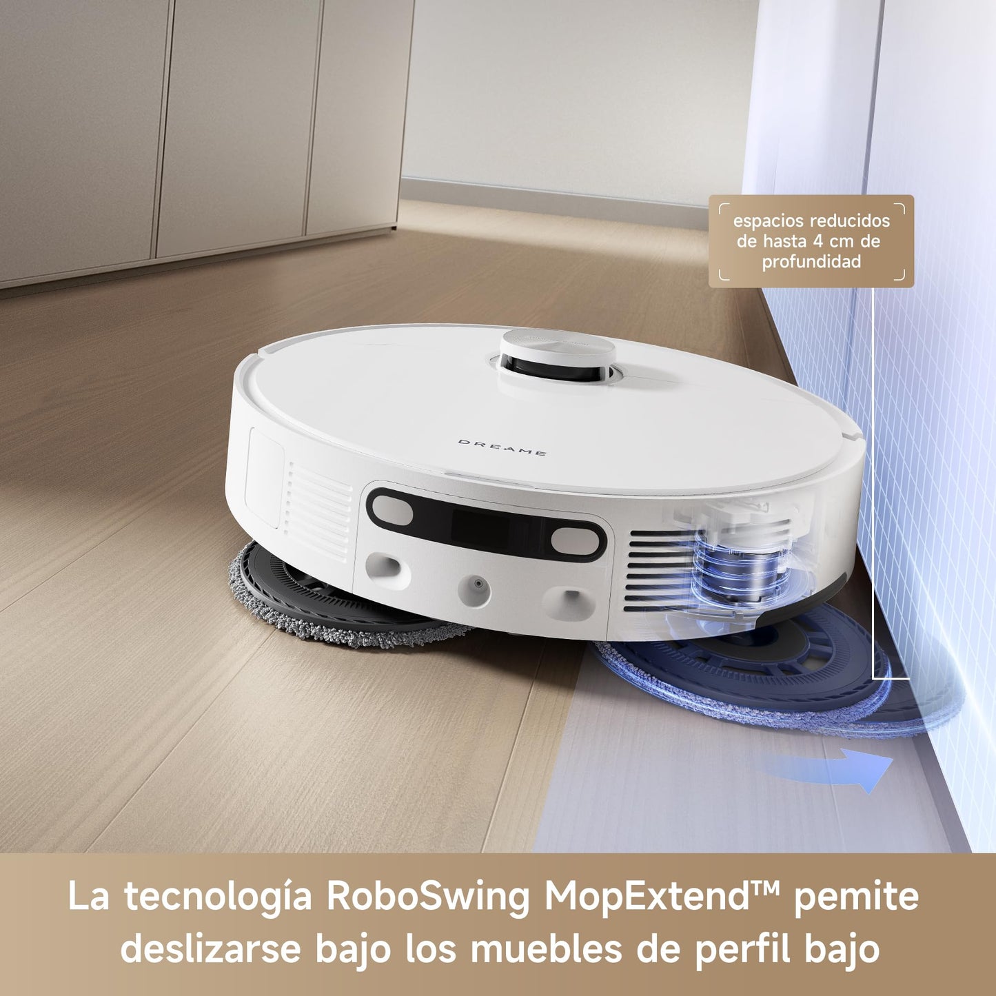 Robot Aspirador y Fregasuelos DREAME L10s Ultra Gen 2 con Estación Base Automática, 10000 Pa de Succión, Tecnología RoboSwing MopExtend, Modo Mascotas, 32 Niveles de Agua y Limpieza Versátil para Alfombras