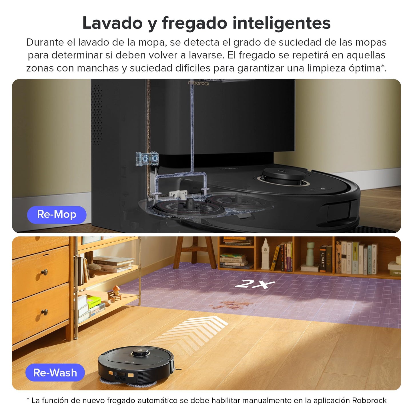 roborock Qrevo Pro Robot Aspirador Base de Carga Todo en uno, FlexiArm Design, Aspiradora y friegasuelo 7000 Pa, Trapeadores de Doble Giro, HyperForce, Reactive Al, Negro